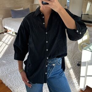 Maeve Black Button Down Shirt